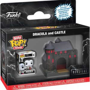 Funko Pop! Bitty Town: Universal Monsters - Dracula and Castle - Mini Vinyl Display - for Universal Fans - Gift Idea - Toys for Kids & Adults